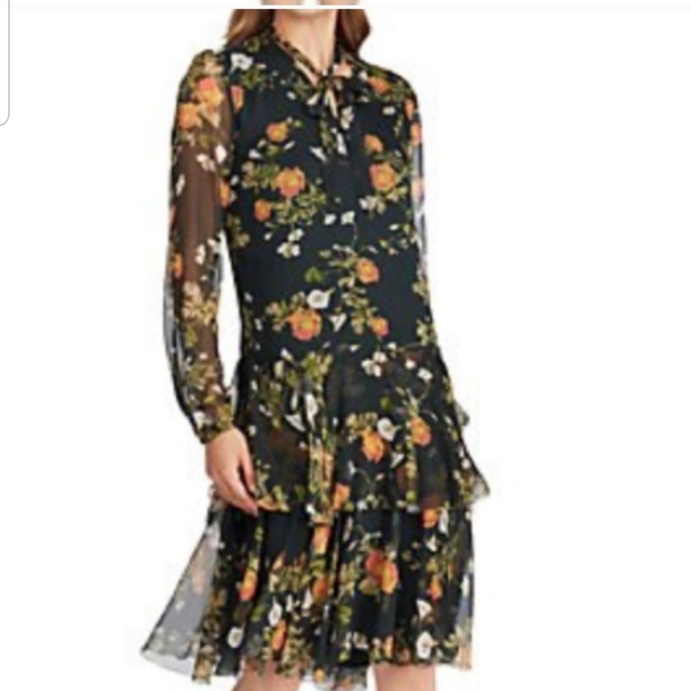 NWT Ralph Lauren green tiered dress